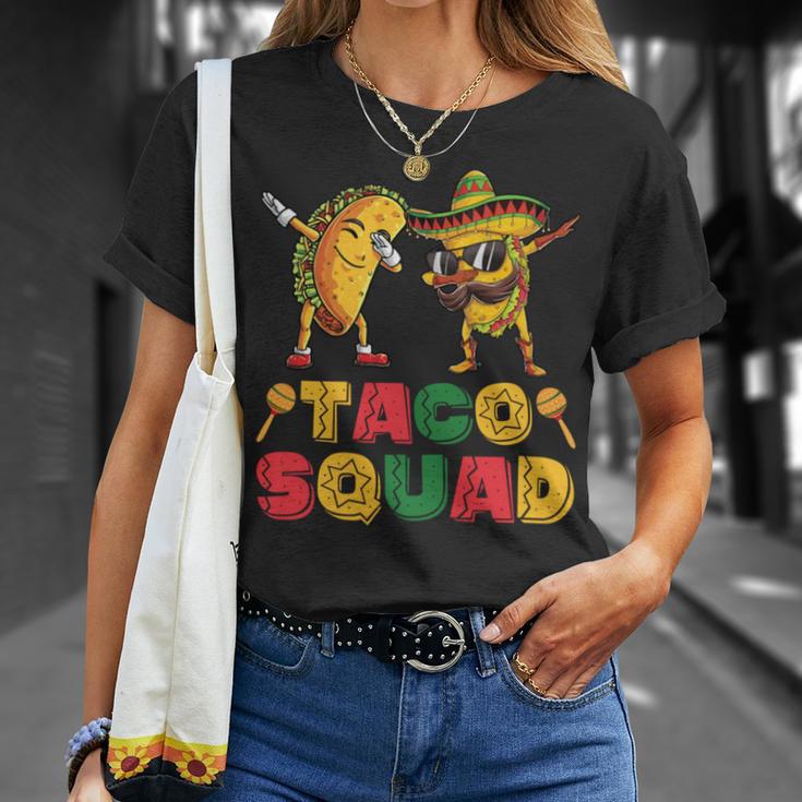 Funny Dabbing Taco Cinco De May Mexican Food V3 Unisex T-Shirt Gifts for Her