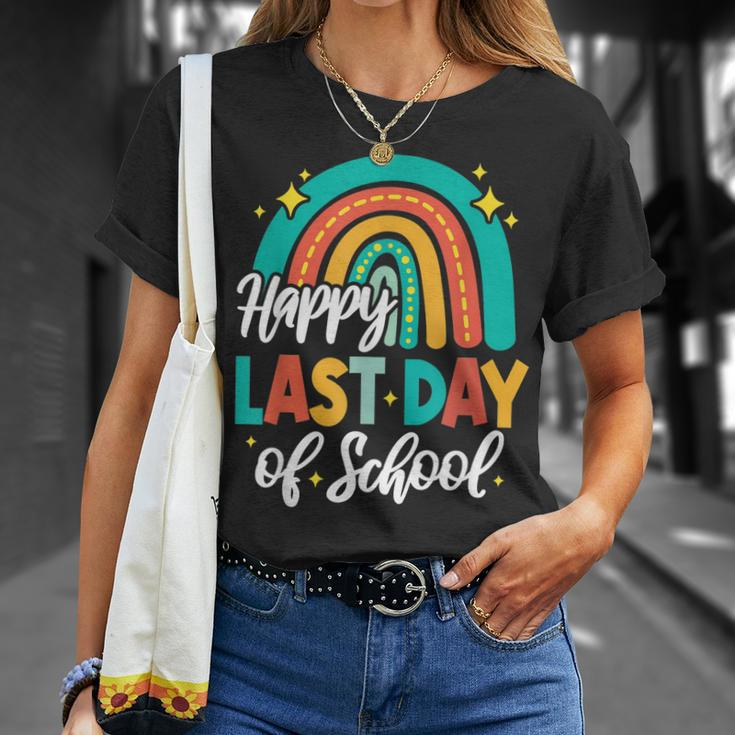 Funny Happy Last Day Of School Perfect Rainbow Gifts Idea Unisex T-Shirt Gifts for Her