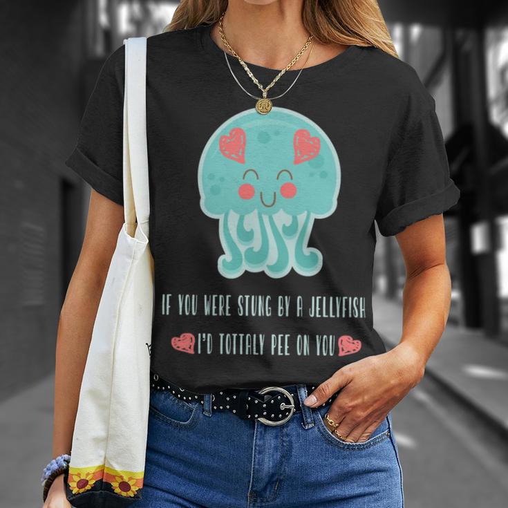 Funny Jellyfish Sting Valentines Day Gift For Love Unisex T-Shirt Gifts for Her