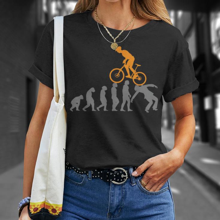 Funny Mountain Bike Evolution Biker Best Unisex T-Shirt Gifts for Her