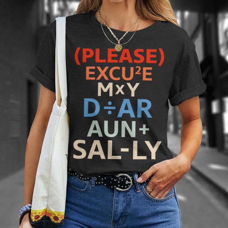 Funny Please Excuse My Dear Aunt Sally Lovers Math Unisex T-Shirt Gifts for Her