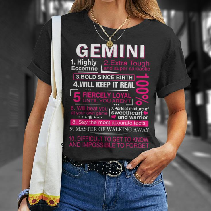 Gemini Zodiac Birthday Gift Girls Men Funny Saying Gemini Unisex T-Shirt Gifts for Her