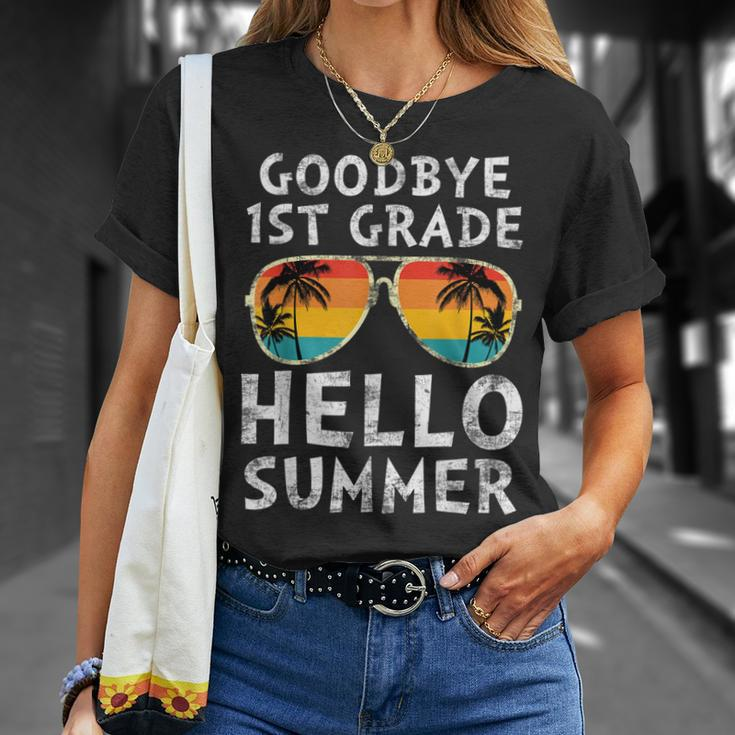 Goodbye 1St Grade Hello Summer Last Day Of School Boys Kids V3 Unisex T-Shirt Gifts for Her