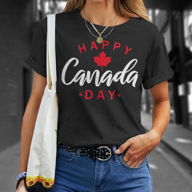 Happy Canada Day Funny Maple Leaf Canadian Flag Kids Unisex T-Shirt Gifts for Her
