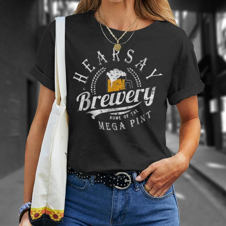 Hearsay Brewing Co Home Of The Mega Pint That’S Hearsay V2 Unisex T-Shirt Gifts for Her