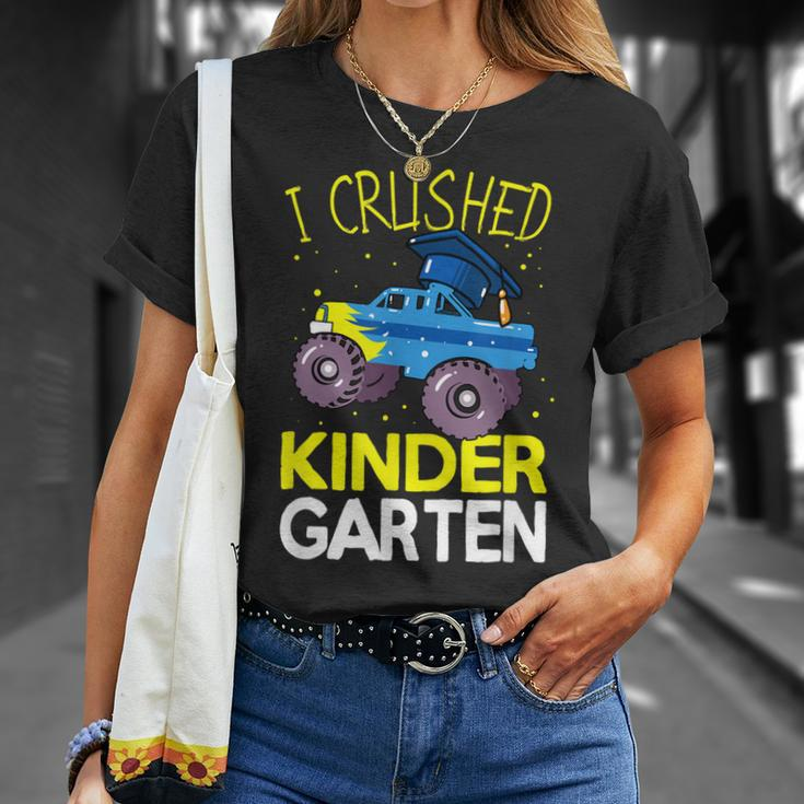I Crushed Kindergarten Monster Truck Graduation Boys Unisex T-Shirt Gifts for Her