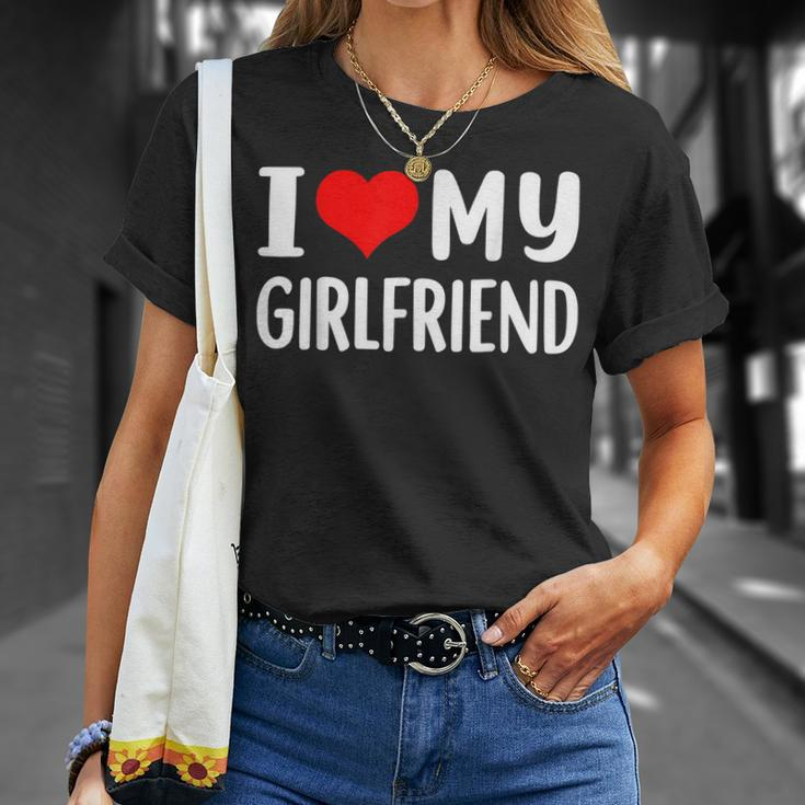 I Love My Girlfriend I Heart My Girlfriend Gf Unisex T-Shirt Gifts for Her