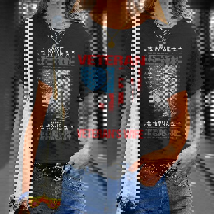 Im The Veteran And The Veterans Wife - Female Veterans Unisex T-Shirt Gifts for Her