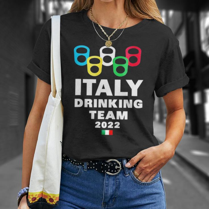 Italy Drinking Team Unisex T-Shirt Gifts for Her
