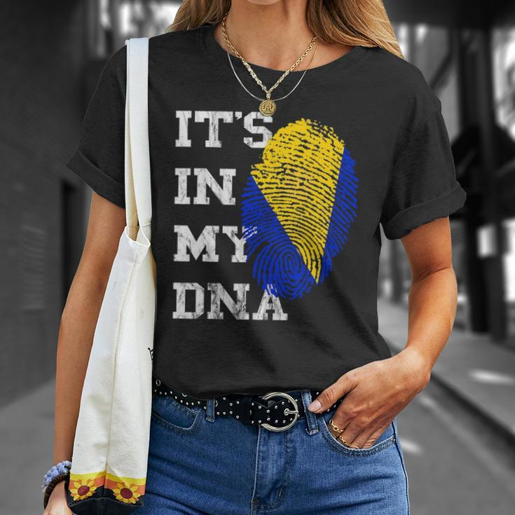 Its In My Dna Bosnia Herzegovina Genetik Bosnian Roots Unisex T-Shirt Gifts for Her