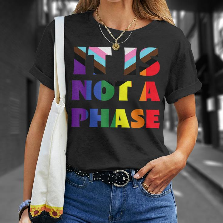 Its Not A Phase Lgbtqia Rainbow Flag Gay Pride Ally Unisex T-Shirt Gifts for Her