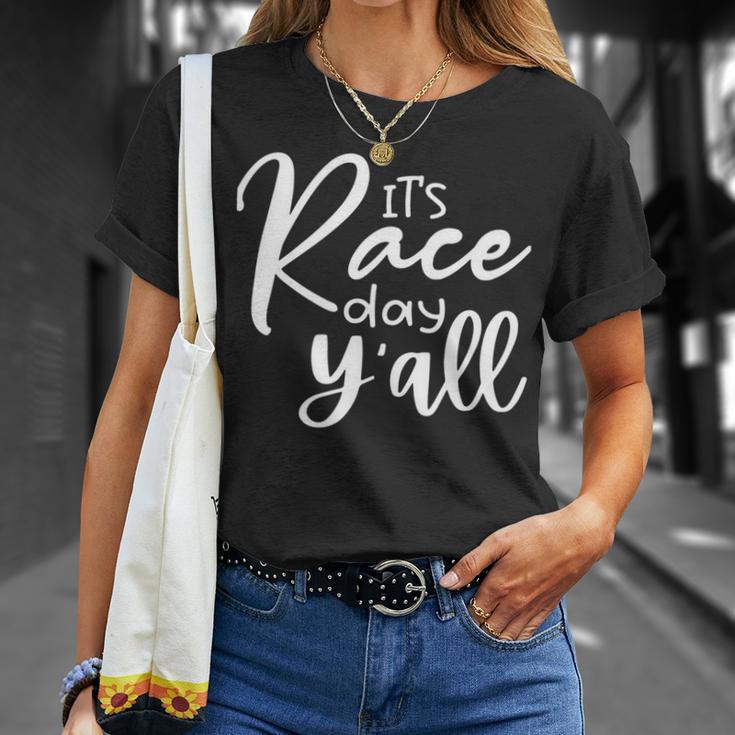 Its Race Day Yall Car Racing Funny Race Day Unisex T-Shirt Gifts for Her