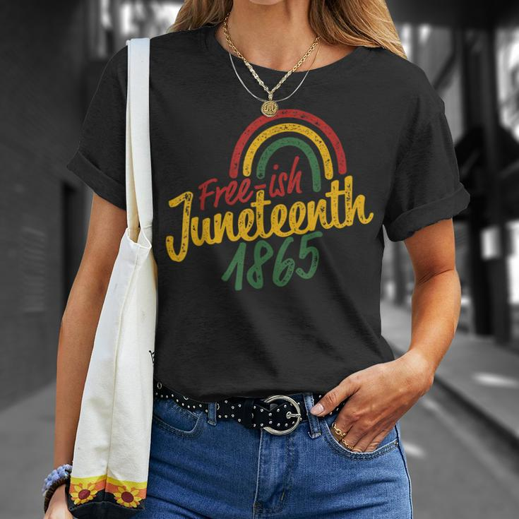 Junenth Women Free-Ish 1865 Kids Mens Junenth Unisex T-Shirt Gifts for Her