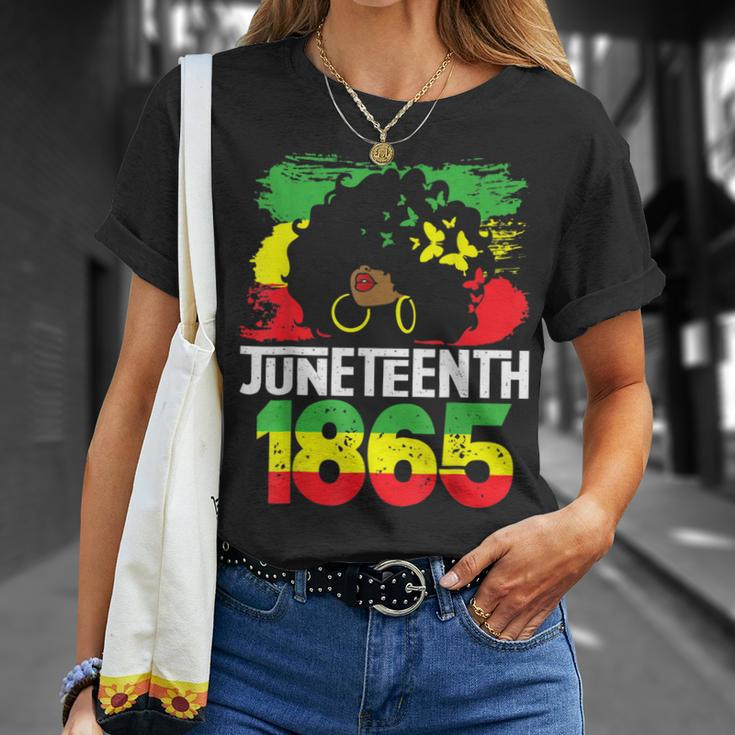Juneteenth Is My Independence Day Black Women Freedom 1865 Unisex T-Shirt Gifts for Her