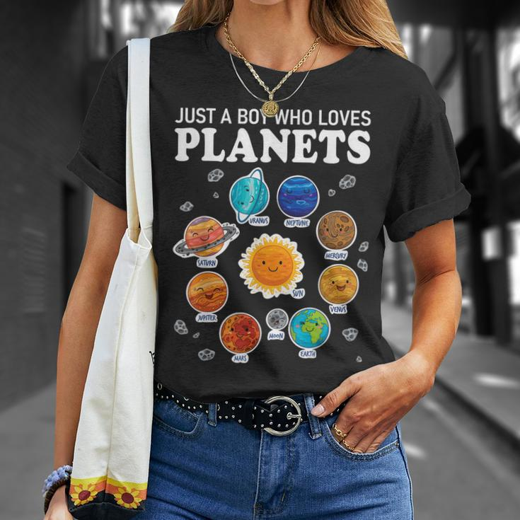 Just A Boy Who Loves Planets Funny For Boys Kids Unisex T-Shirt Gifts for Her