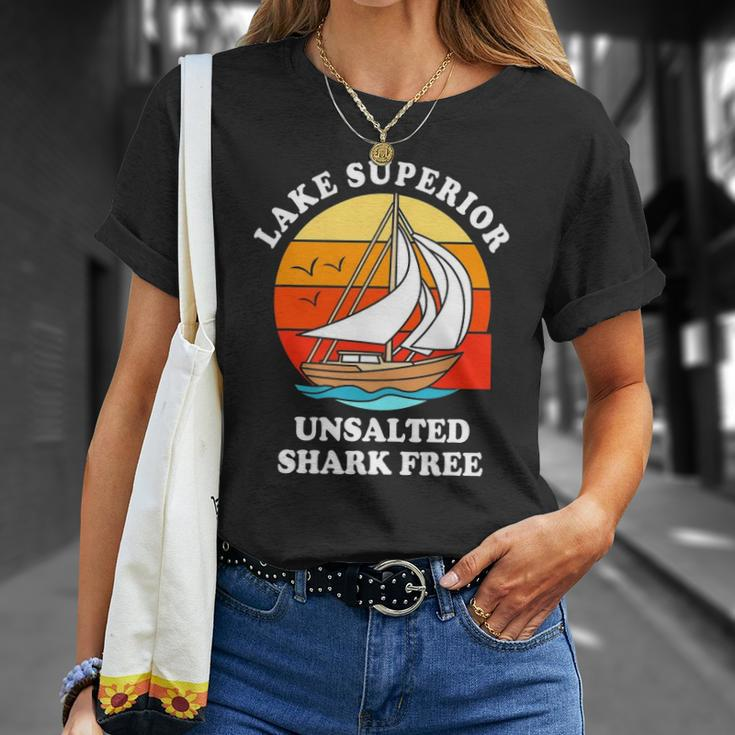 Lake Superior Unsalted Shark Free Unisex T-Shirt Gifts for Her