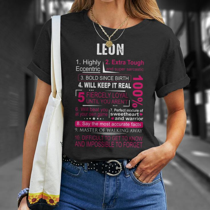 Leon Name Leon T-Shirt Gifts for Her