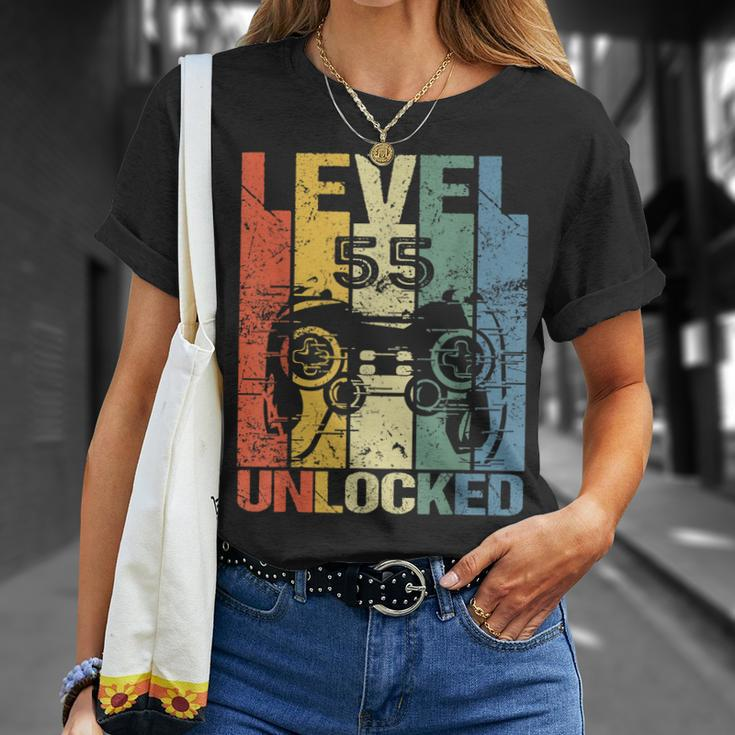 Level 55 Unlocked Awesome 1967 Video Game 55Th Birthday Gift Unisex T-Shirt Gifts for Her