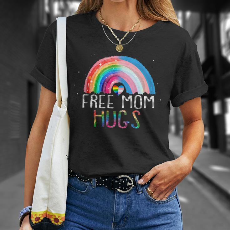 Lgbtq Free Mom Hugs Gay Pride Lgbt Ally Rainbow Mothers Day Unisex T-Shirt Gifts for Her