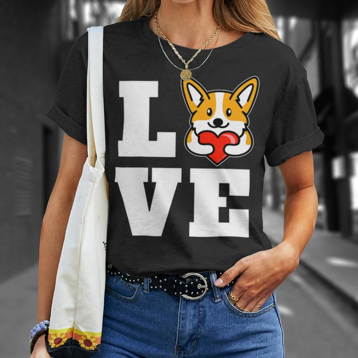 Love Corgis Welsh Corgi Puppy Dog Lover Novelty Unisex T-Shirt Gifts for Her