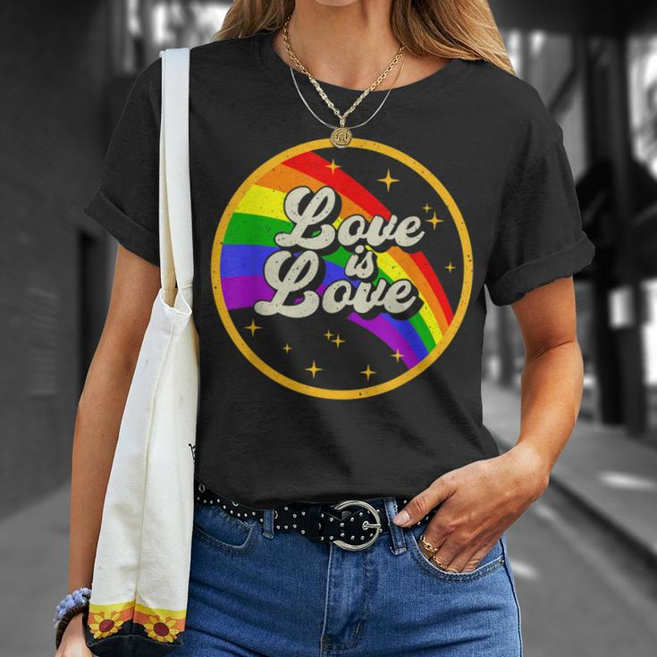 Love Is Love Rainbow Lgbt Gay Lesbian Pride Unisex T-Shirt Gifts for Her