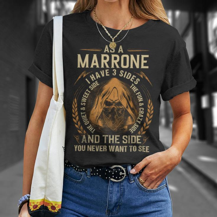Marrone Name Shirt Marrone Family Name V4 Unisex T-Shirt Gifts for Her