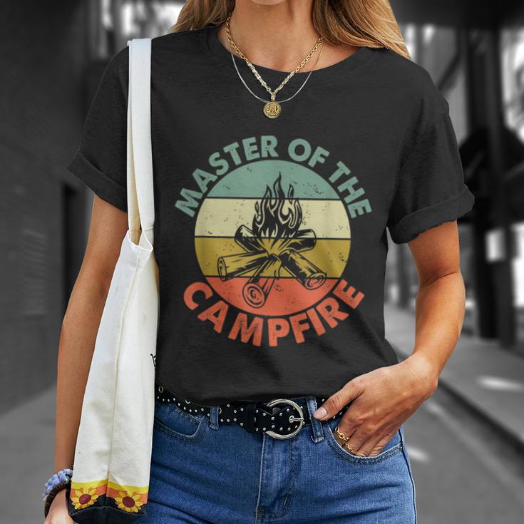 Master Of The Campfire Dad Camping Camping Dad Unisex T-Shirt Gifts for Her