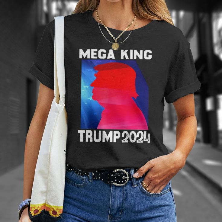 Mega King Usa Flag Proud Ultra Maga Trump 2024 Anti Biden Unisex T-Shirt Gifts for Her