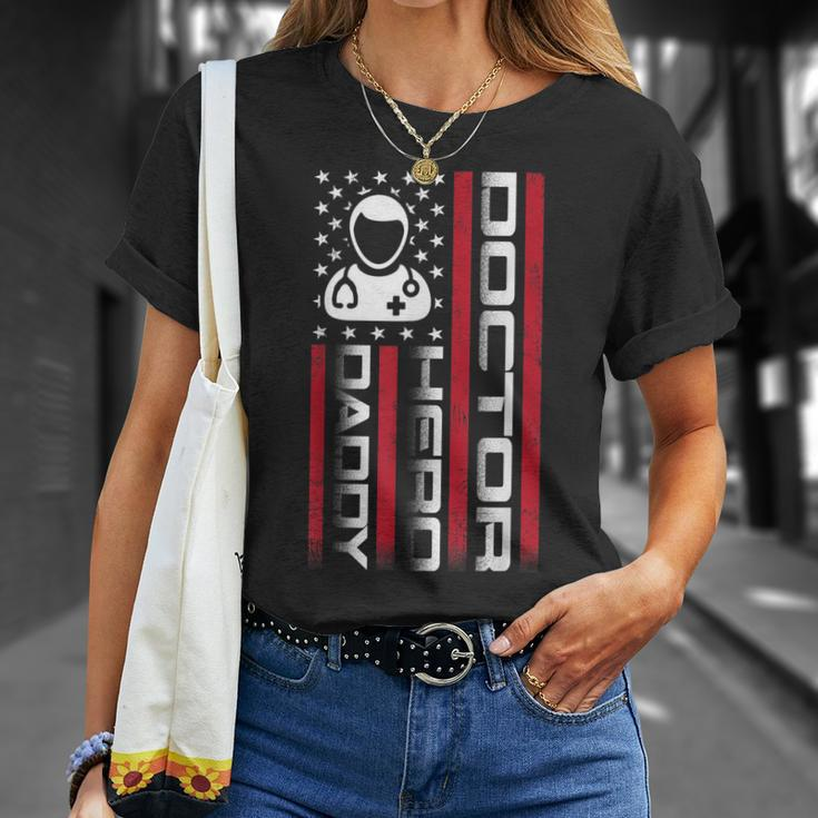 Mens 4Th Of July Us Flag Doctor Dad Fathers Day Gift Unisex T-Shirt Gifts for Her