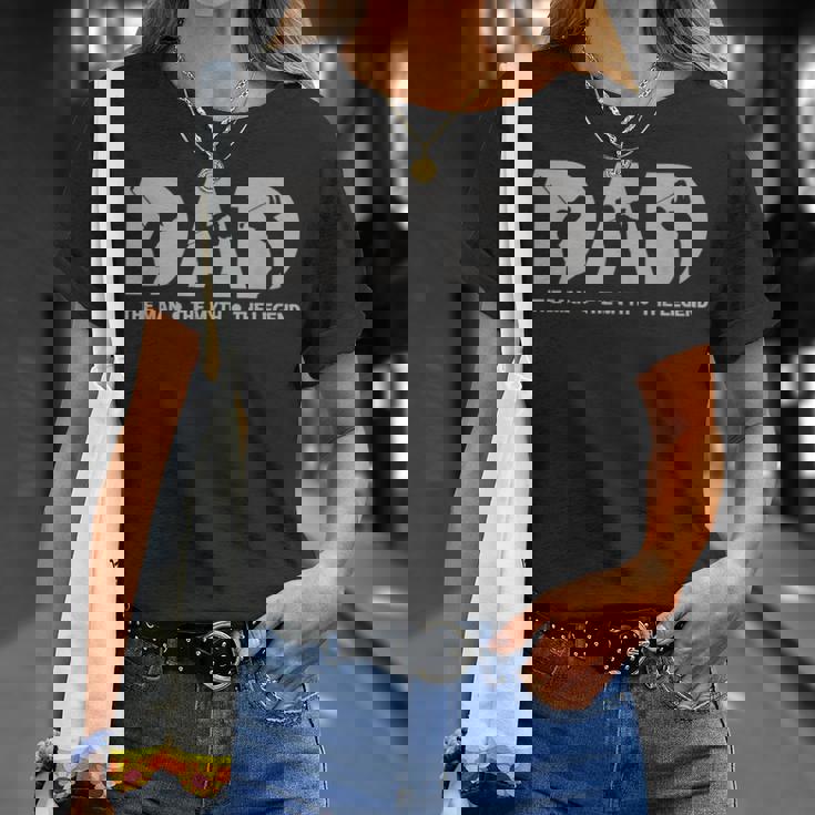 Mens Dad For Men The Man The Myth The Legend Golfer Gift Unisex T-Shirt Gifts for Her