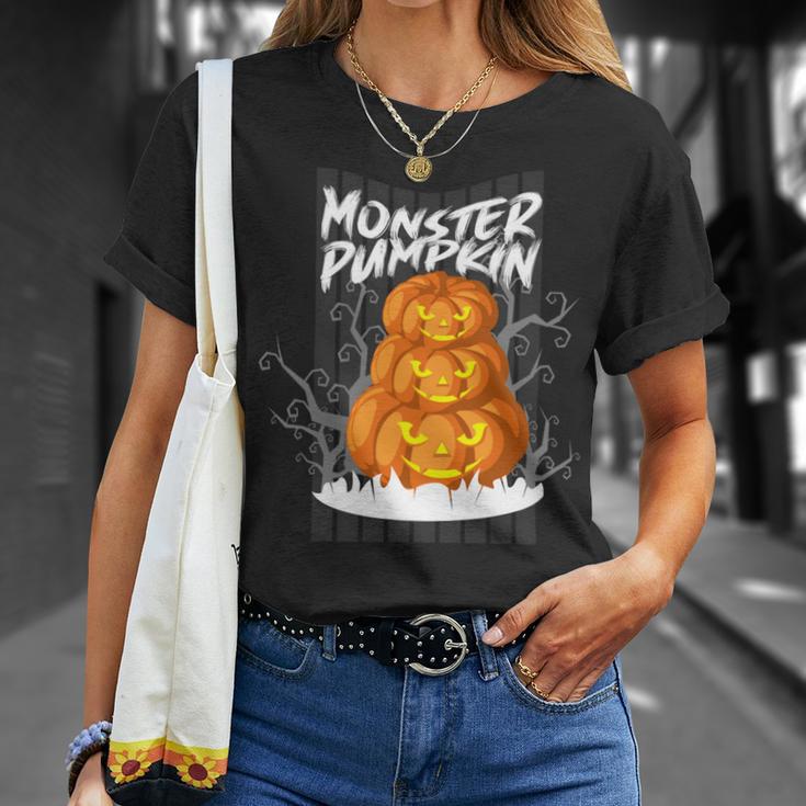 Monster Pumpkin Unisex T-Shirt Gifts for Her