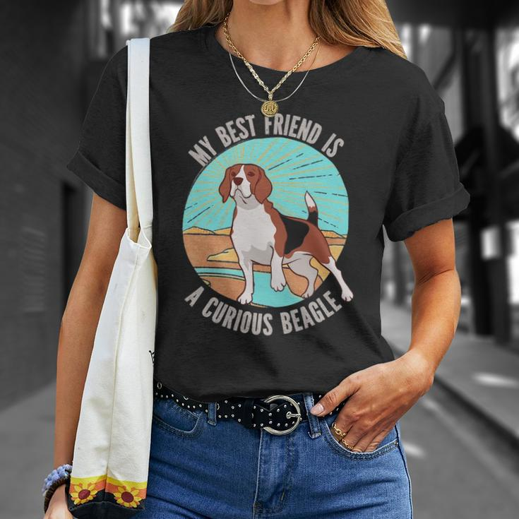 My Best Friend Is A Curious Beagle Gift For Women Men Kids Unisex T-Shirt Gifts for Her
