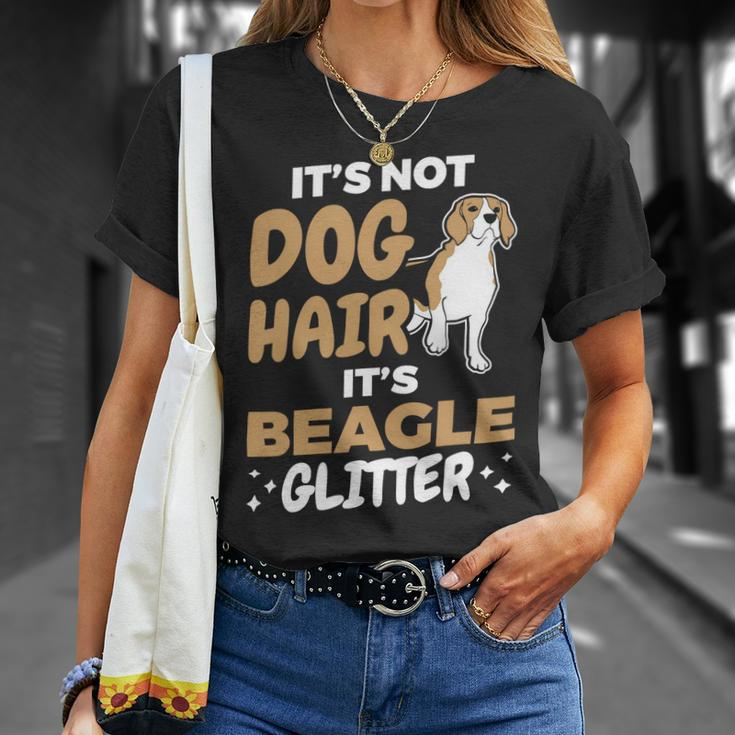 Not Dog Hair Beagle Glitter Pet Owner Dog Lover Beagle 61 Beagle Dog Unisex T-Shirt Gifts for Her