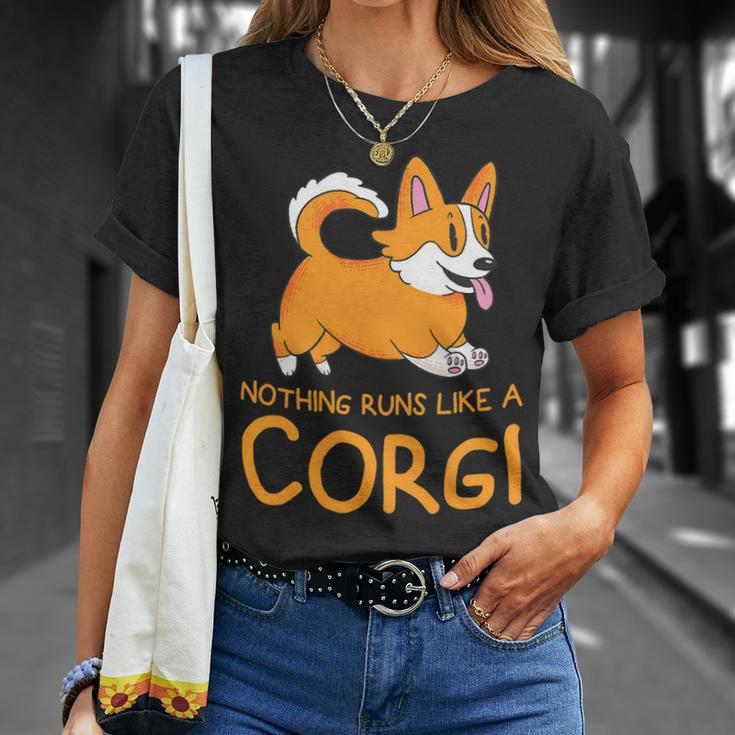 Nothing Runs Like A Corgi Funny Animal Pet Dog Lover V2 Unisex T-Shirt Gifts for Her
