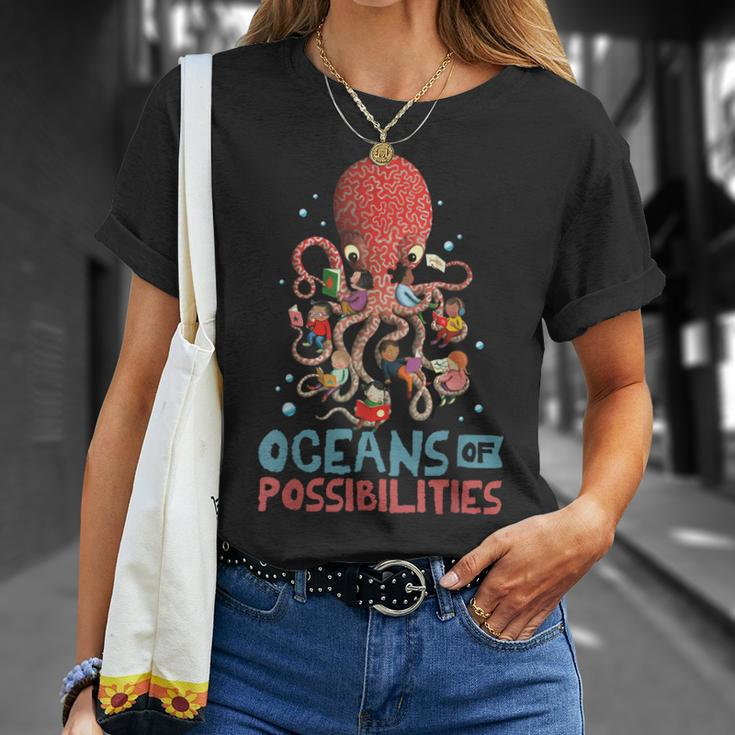 Oceans Of Possibilities Summer Reading 2022 Octopus Unisex T-Shirt Gifts for Her