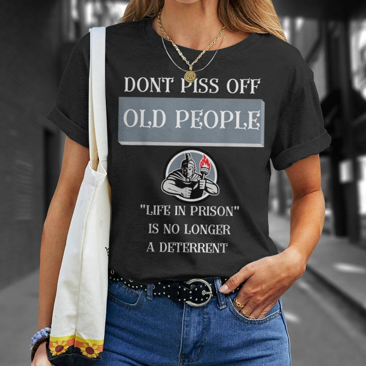 Old People Dont Mess With Old People Prison Badass T-shirt Gifts for Her