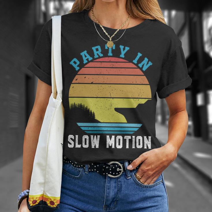 Party In Slow Motion Vintage Funny Boating Boating Gifts Unisex T-Shirt Gifts for Her