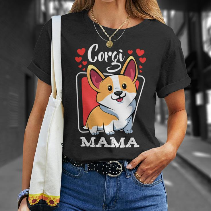 Pembroke Welsh Corgi Mama Puppy Dog Mom Pets Animals Lover V3 Unisex T-Shirt Gifts for Her