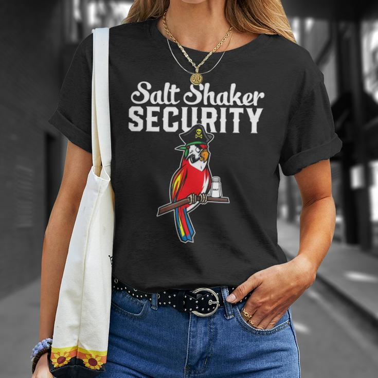 Pirate Parrot I Salt Shaker Security Unisex T-Shirt Gifts for Her