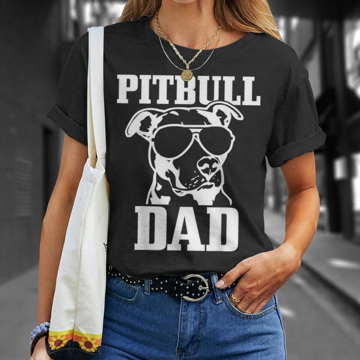Pitbull Dad Dog Pitbull Sunglasses Fathers Day Pitbull T-shirt Gifts for Her