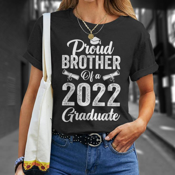 Proud Brother Of A 2022 Graduate Graduation Family Matching Unisex T-Shirt Gifts for Her