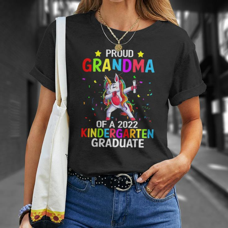 Proud Grandma Of A 2022 Kindergarten Graduate Unicorn Unisex T-Shirt Gifts for Her