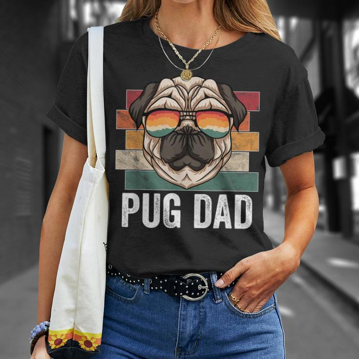 Pug Dog Dad Retro Style Apparel For Men Kids Unisex T-Shirt Gifts for Her