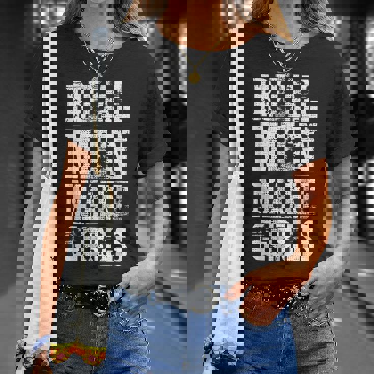 Real Men Daughter Funny Fathers Day Gift Dad Unisex T-Shirt Gifts for Her Real Men Daughter Funny Fathers Day Gift Dad Unisex T-Shirt Gifts for Her