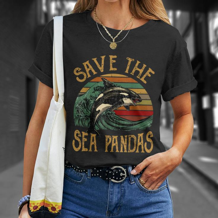 Rescue Killer Whale Orcas Save The Sea Pandas Marine Biology Unisex T-Shirt Gifts for Her