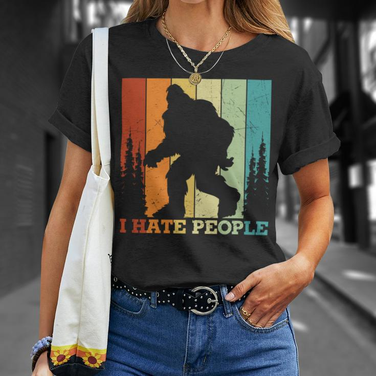 Retro Camping I Hate People Unisex T-Shirt Gifts for Her