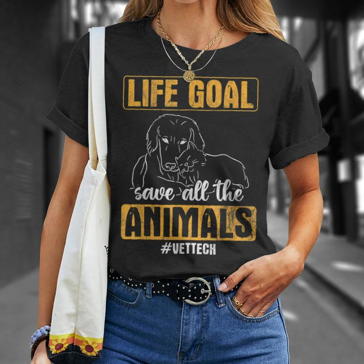 Save All The Animals Veterinary Vet Tech Unisex T-Shirt Gifts for Her