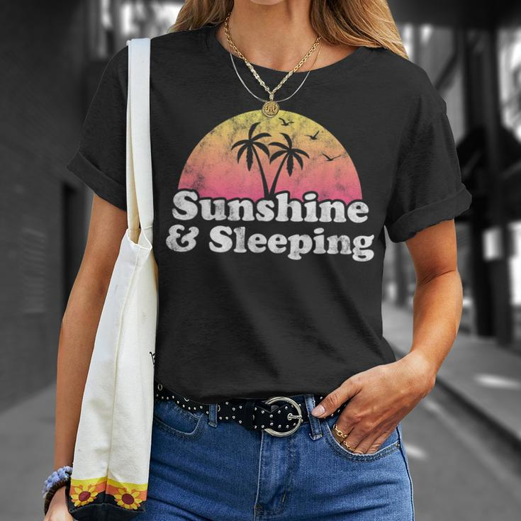 Sleeping Gift - Sunshine And Sleeping Unisex T-Shirt Gifts for Her