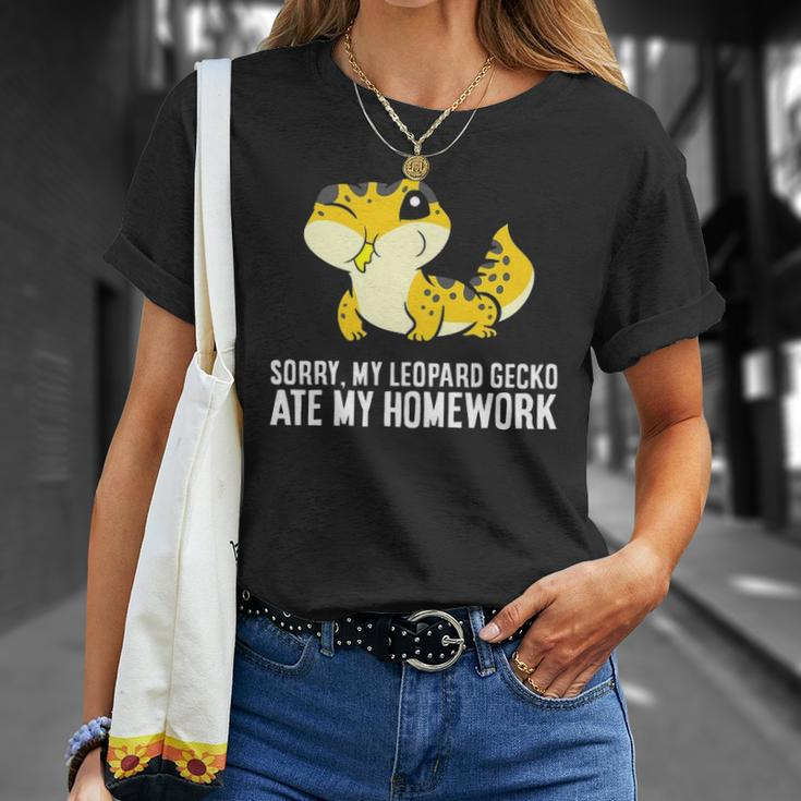 Sorry My Leopard Gecko Ate My Homework Unisex T-Shirt Gifts for Her