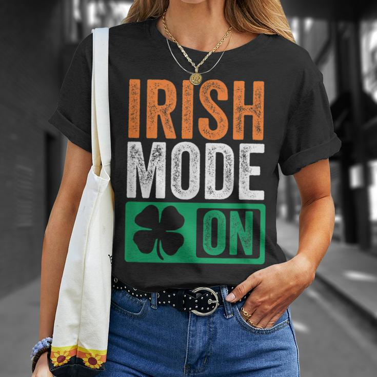 St Patricks Day Beer Drinking Ireland - Irish Mode On Unisex T-Shirt Gifts for Her